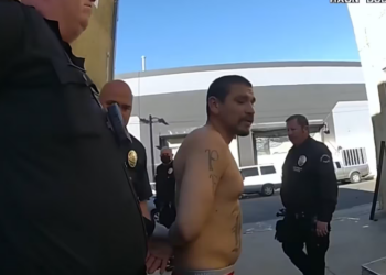 Suspect Gets Shot After Advancing Towards LAPD Officers Knife_part2